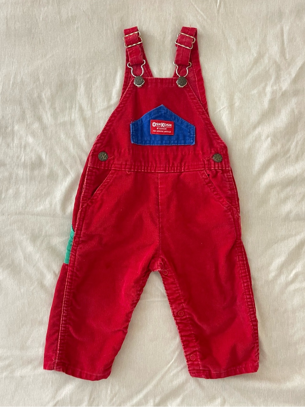 Vintage Oshkosh Color Block Overalls